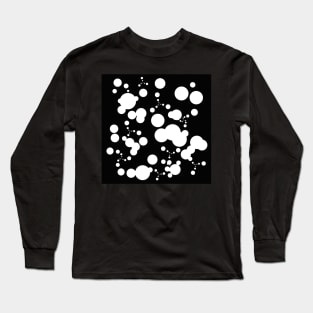 Modern Black and White Spots Long Sleeve T-Shirt